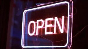History of lighting - LED open sign