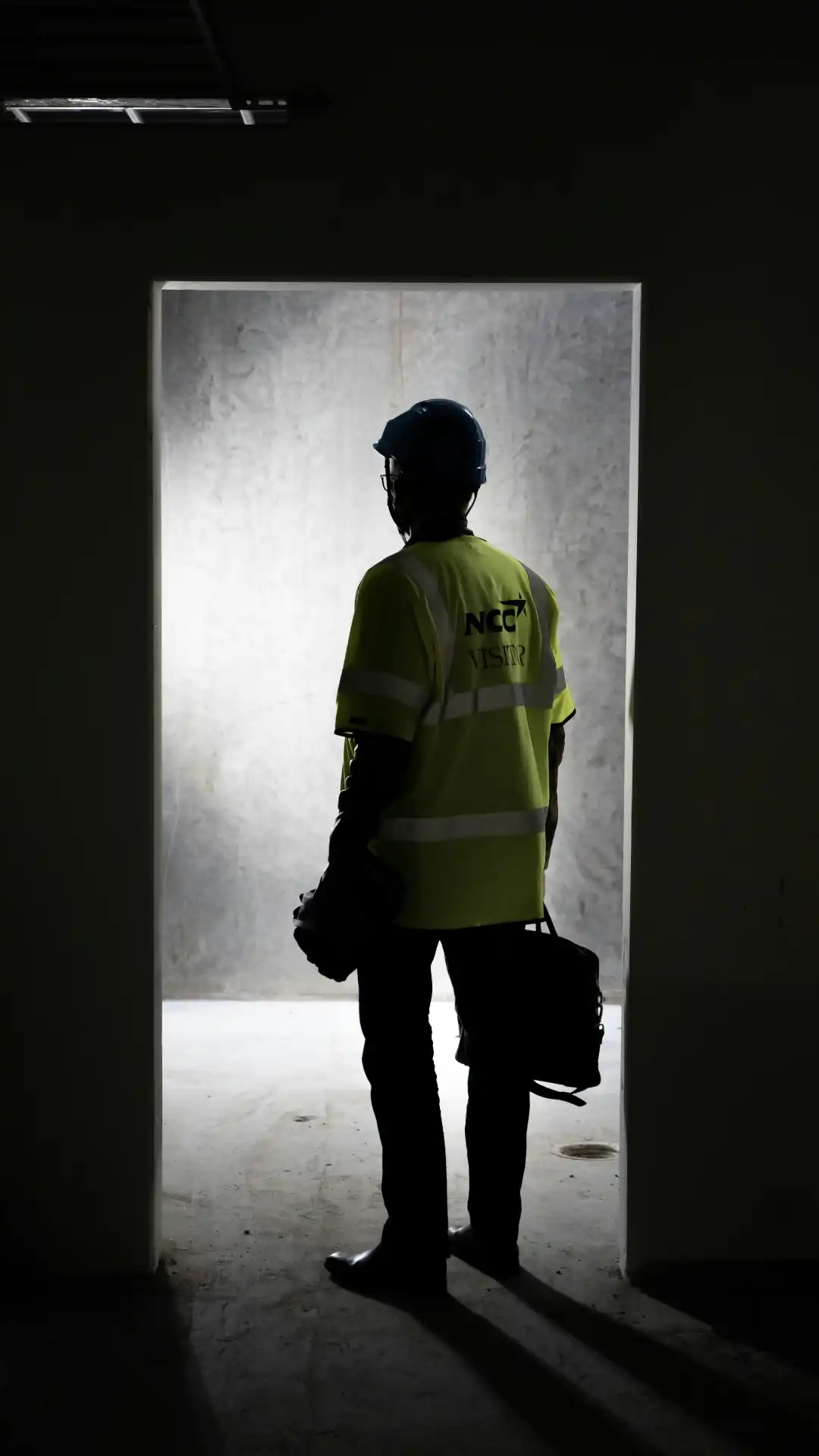 Lighting effects assessment being completed on a job site