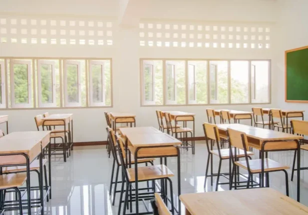 Lighting in a school classroom